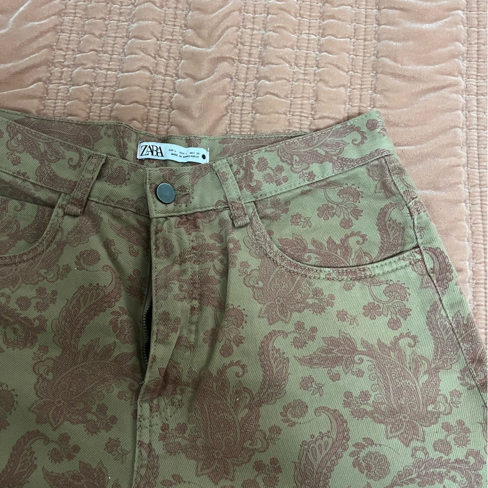 Zara Paisley Pattern Jeans